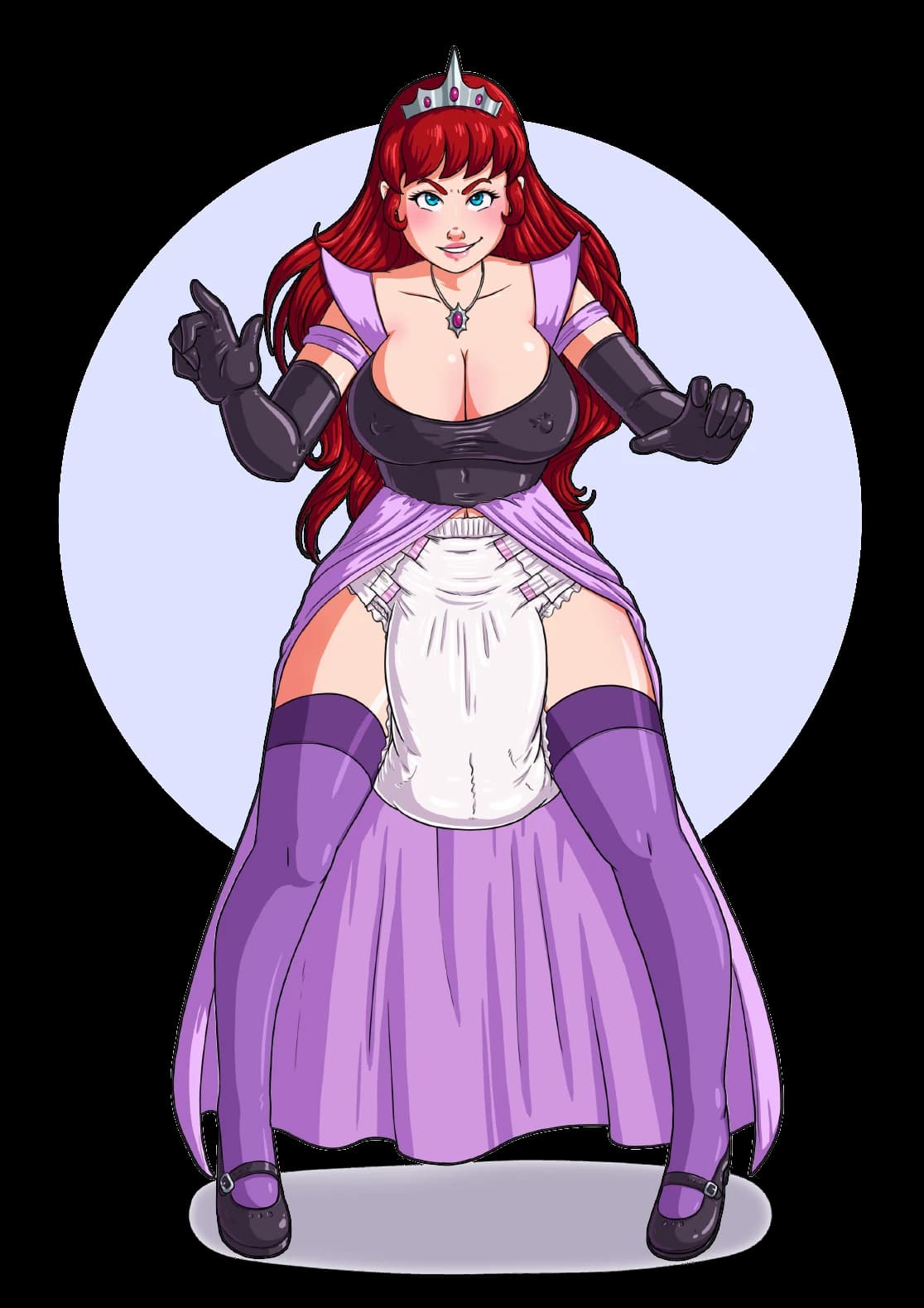 Dark Princess on diaper